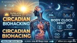 Complete Scientific Guide on Circadian Biohacking 2026: सूरज की रोशनी और समय से बॉडी क्लॉक रीसेट करने का विज्ञान