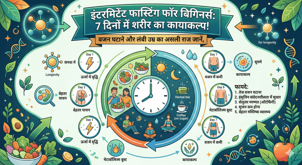 Intermittent Fasting for Beginners 16:8 Method Guide Hindi - Healthy Jeevan Tips